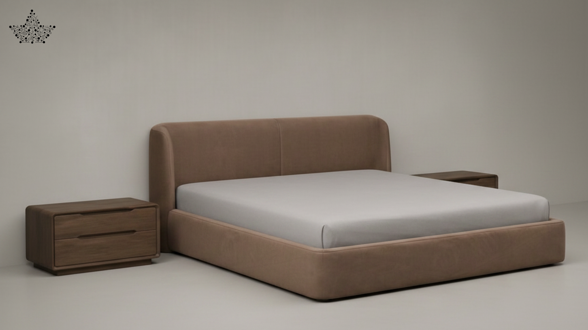 Caramel Curved Bed