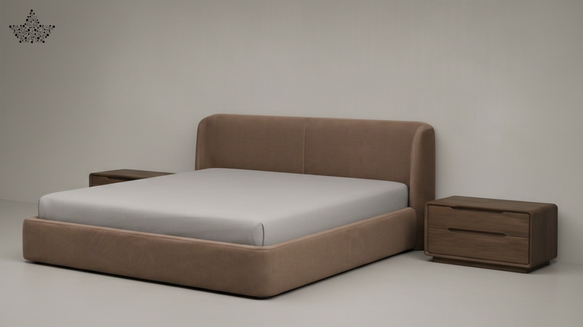 Caramel Curved Bed