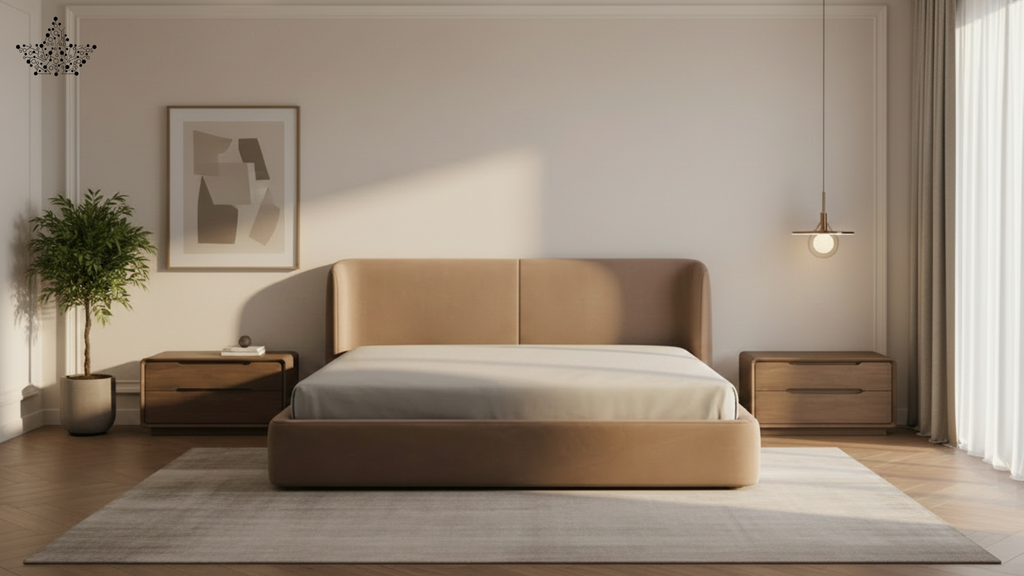 Caramel Curved Bed