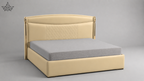 Cream Tufted Bed