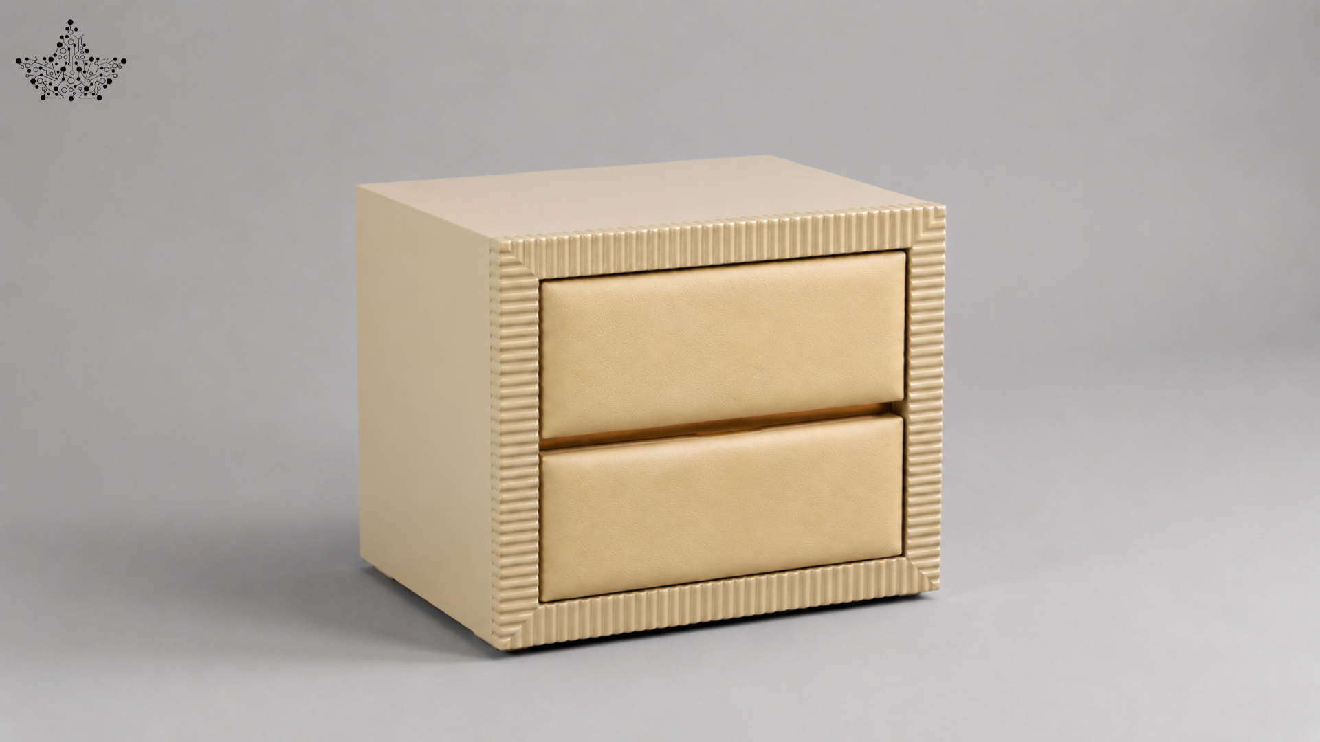 Cream Tufted Bed