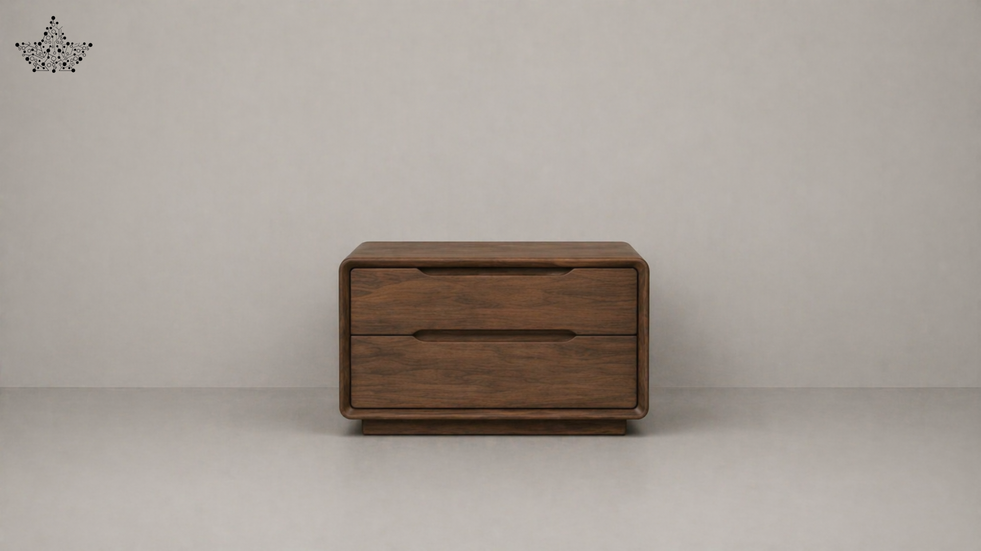 Caramel Curved Bedsidetable