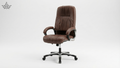 Brown office chair on a white background