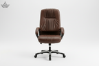 Brown office chair on a white background