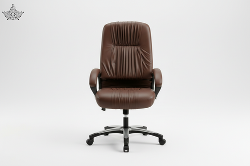 Brown office chair on a white background