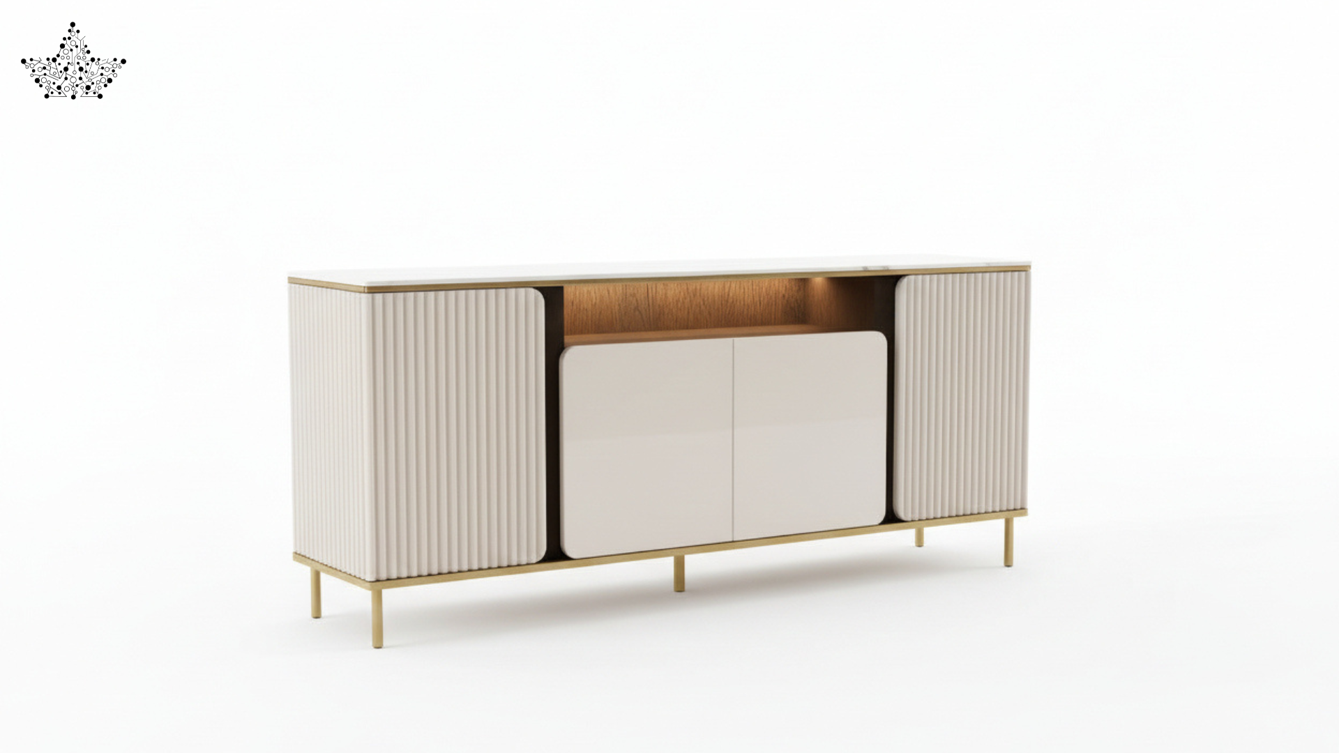 Luna Fluted Cabinet