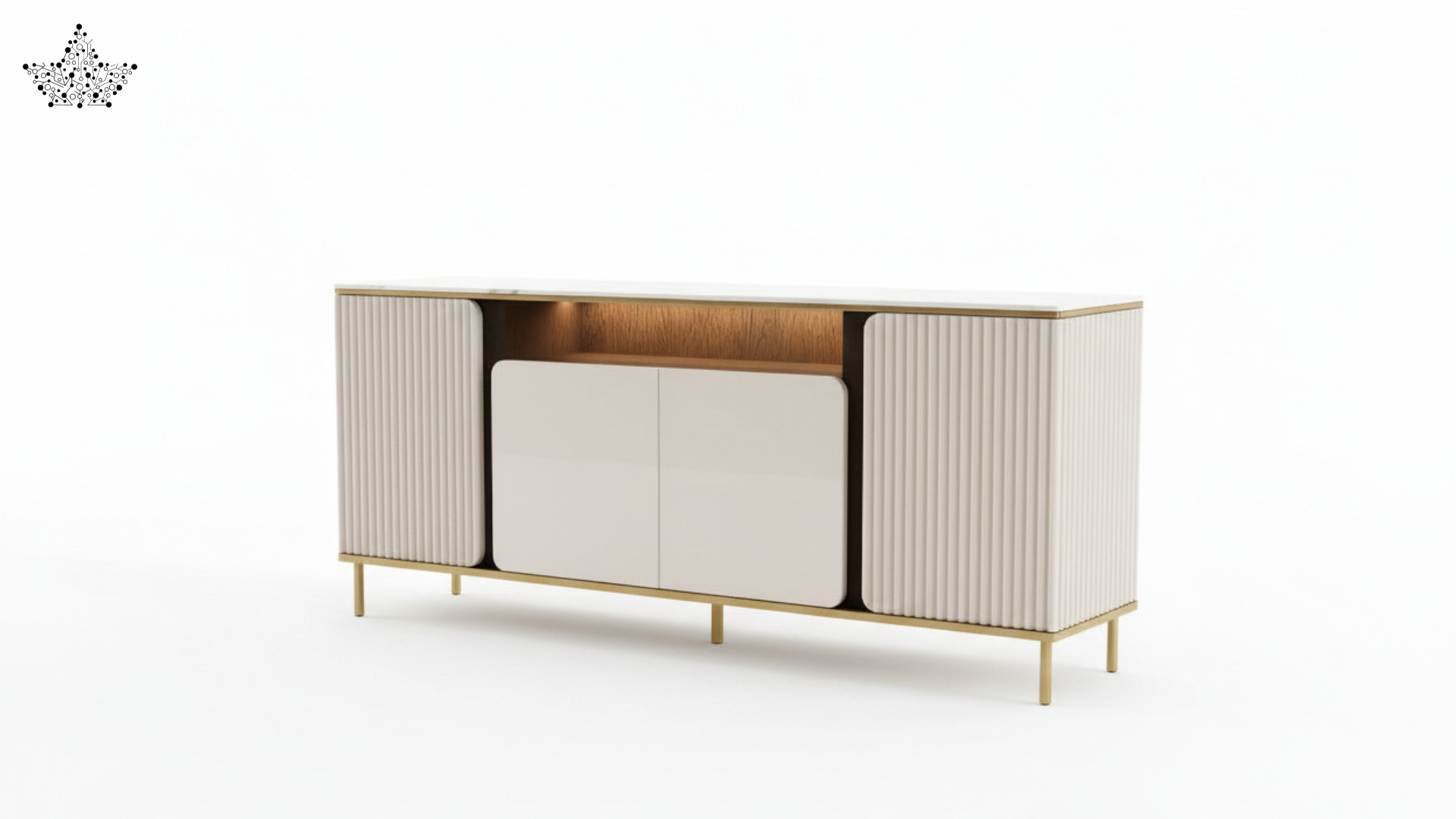 Luna Fluted Cabinet