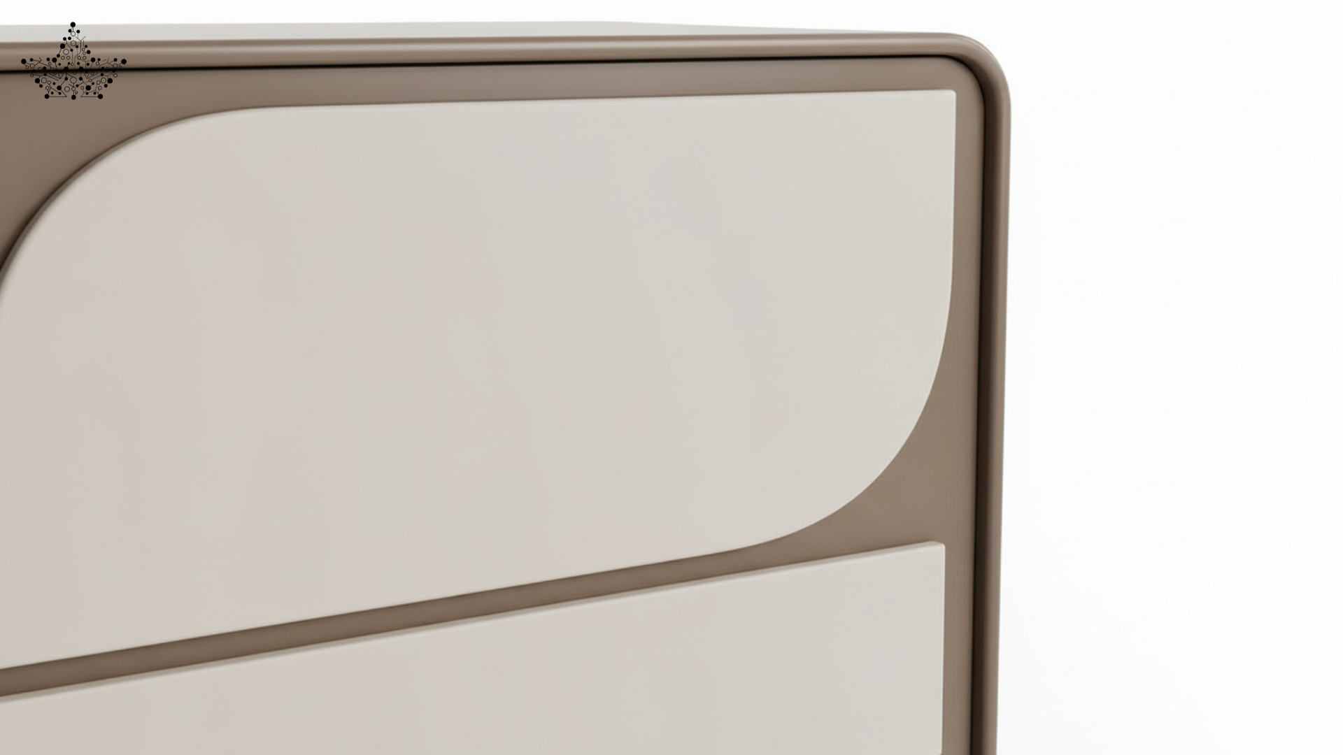 Arch Taupe Chest of Drawers – 8 Drawer Wide Cabinet