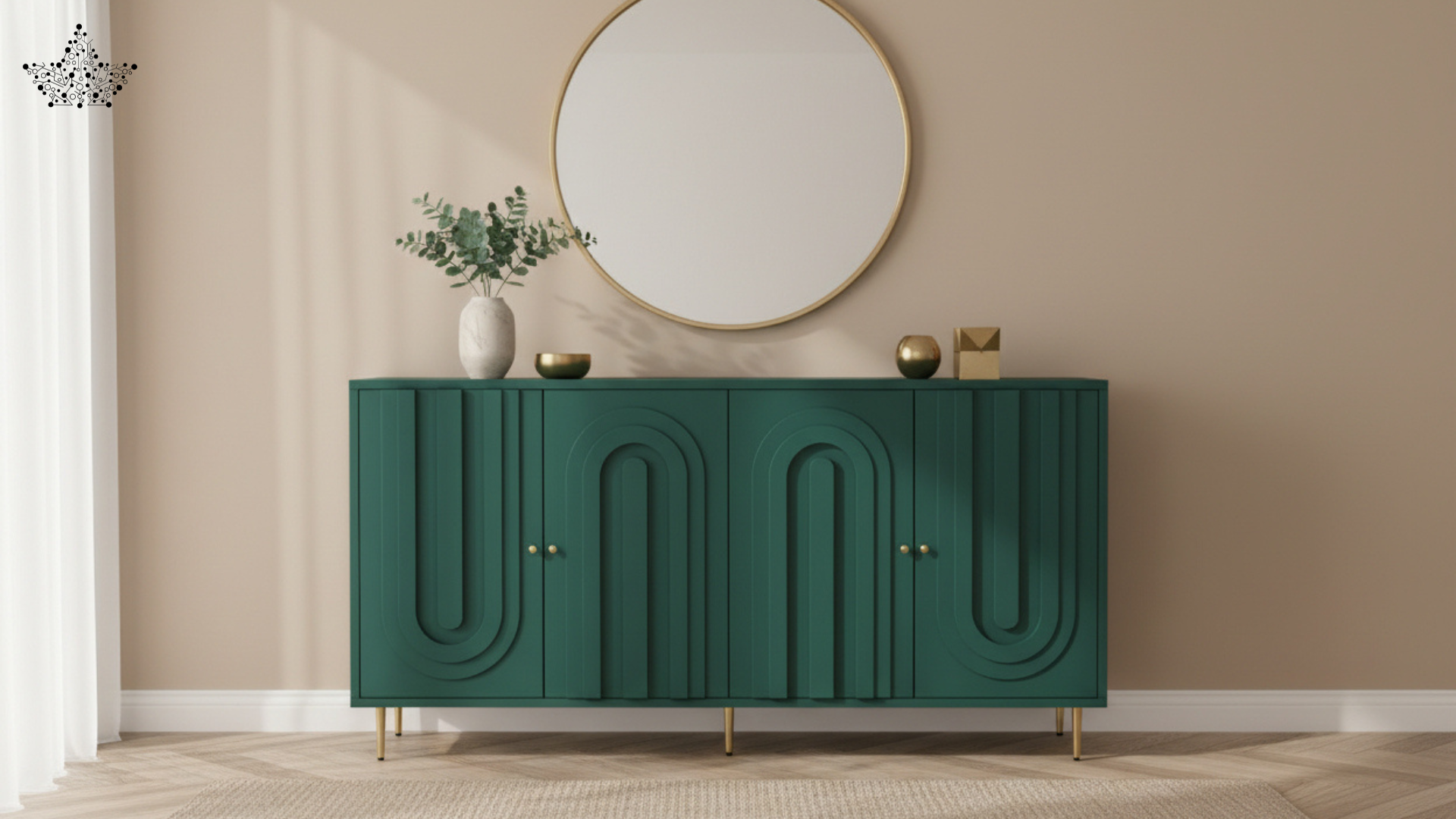 Grove Forest Green Cabinet