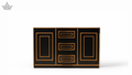 Black & Walnut Sideboard Cabinet