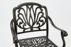 Decorative metal chair on a white background