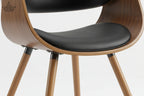 Chair with black seat and backrest on a white background
