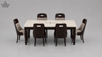 Grigio 6-Seater Marble Dining Set