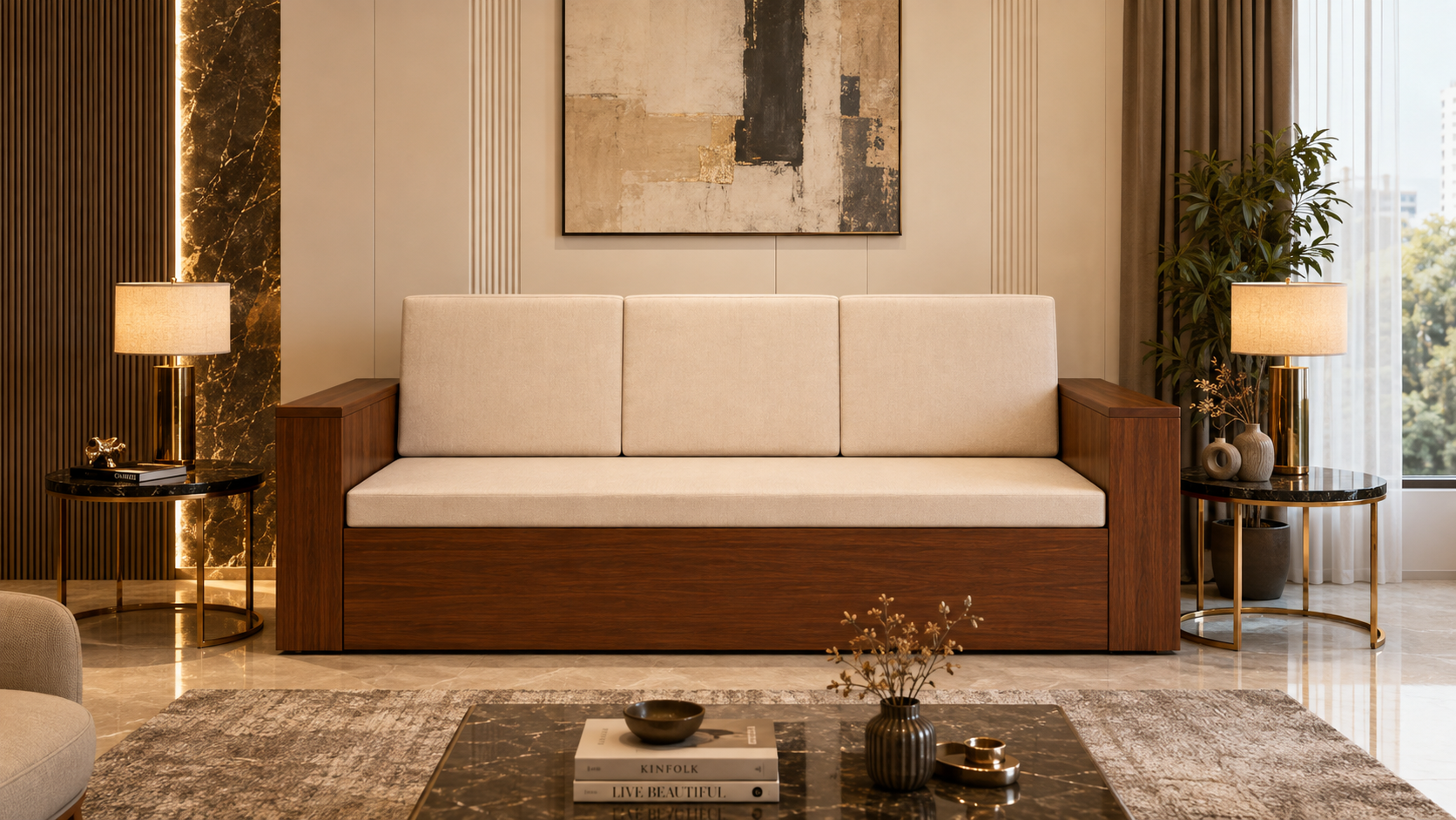 Restova Wooden Sofa Bed
