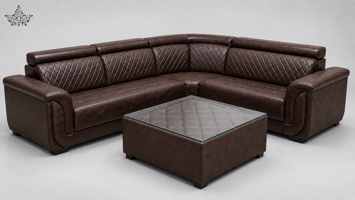Ardas Royale Quilted Leather Sofa Set