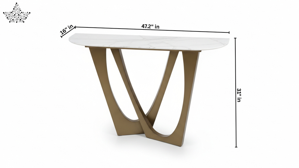 Marble Top Arc Console Table