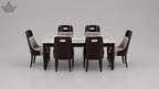 Grigio 6-Seater Marble Dining Set