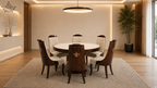 Fleur Royale 6-Seater Round Dining Set