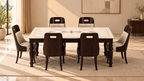 Grigio 6-Seater Marble Dining Set
