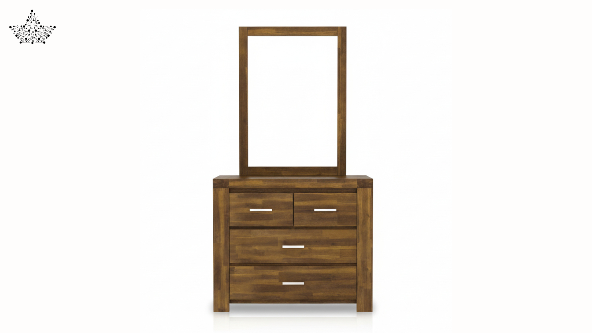 Solid Wood Dressing Table with Mirror