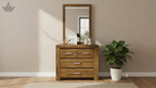 Solid Wood Dressing Table with Mirror