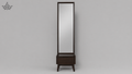 Walnut Dressing Table with Full-Length Mirror