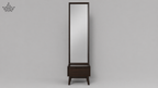Walnut Dressing Table with Full-Length Mirror