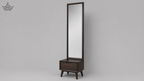 Walnut Dressing Table with Full-Length Mirror