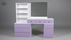 Lavender Bloom Dressing Table with Mirror & Shelves