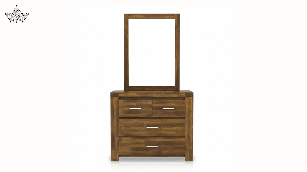 Solid Wood Dressing Table with Mirror