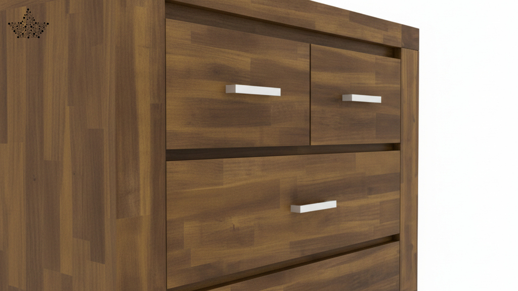 Solid Wood Dressing Table with Mirror