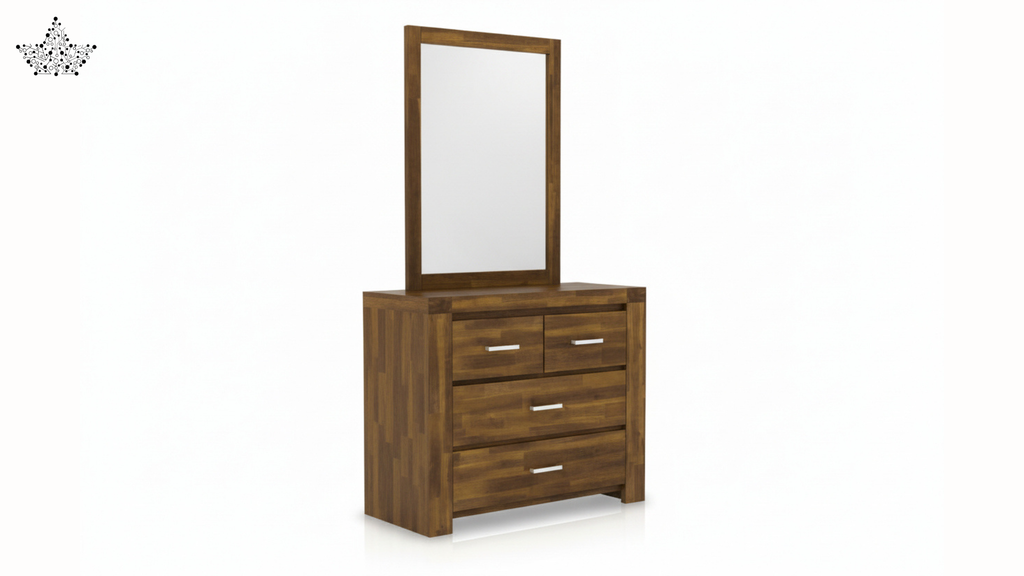 Solid Wood Dressing Table with Mirror