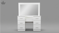 White Vanity Dressing Table with 7 Drawers & Mirror