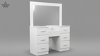 White Vanity Dressing Table with 7 Drawers & Mirror