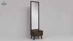 Walnut Dressing Table with Full-Length Mirror