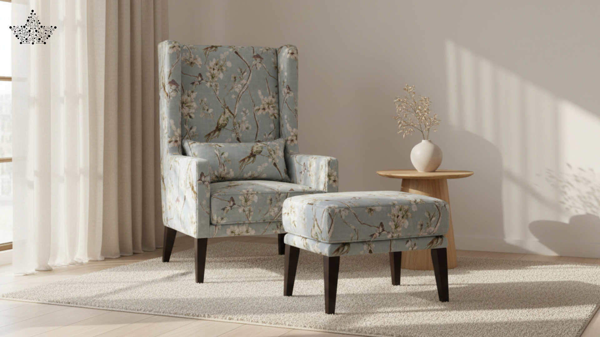 Artius Chair & Ottoman set