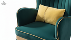 Emerald Gold Wingback Chair