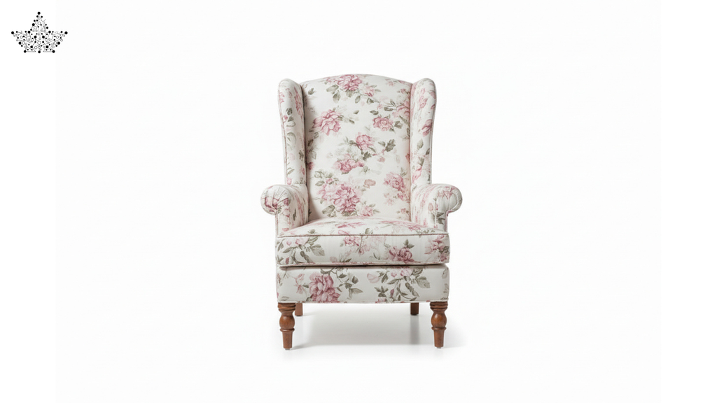 Floral Wingback Armchair