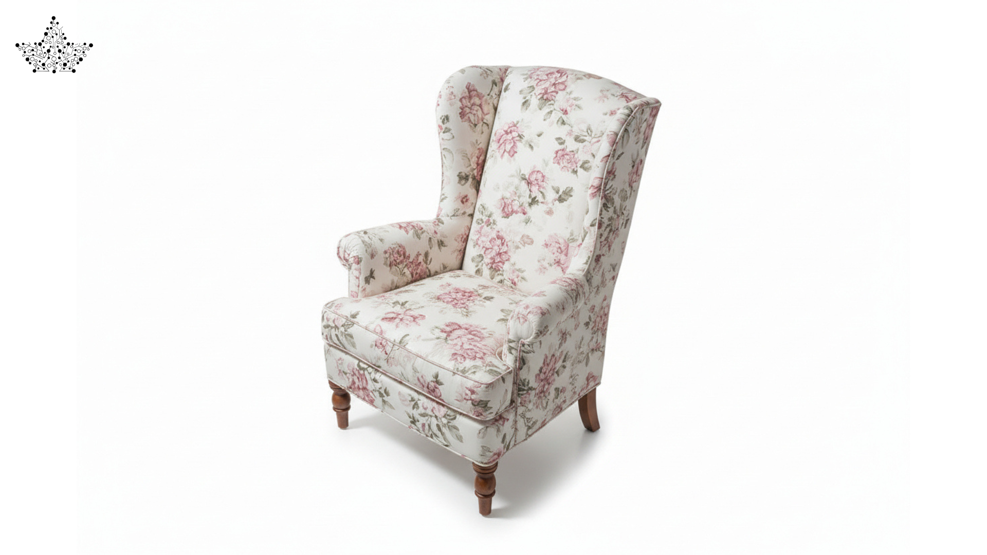 Floral Wingback Armchair