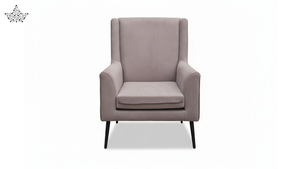 Gray armchair on a white background