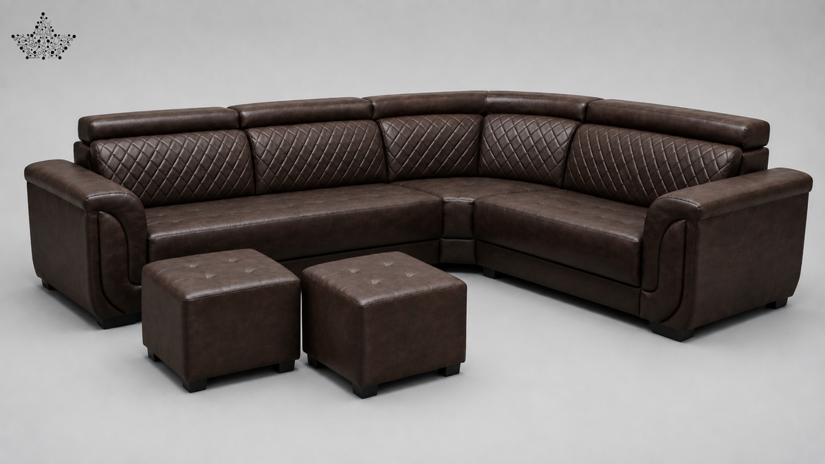Ardas Royale Quilted Leather Sofa Set
