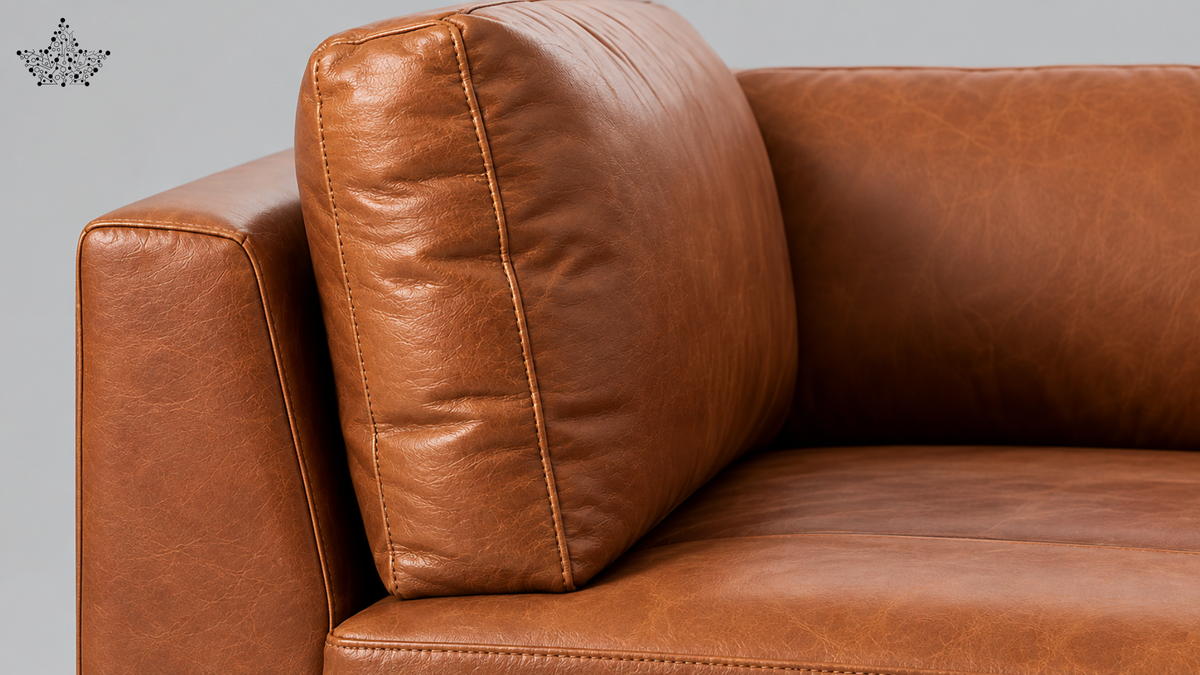 Ardas Sienna Leather Chaise Sectional