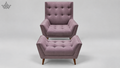Rosé Lounge Chair & Ottoman Set