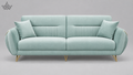 Ardas Celeste Velvet 3-Seater Sofa