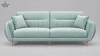 Ardas Celeste Velvet 3-Seater Sofa
