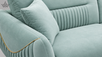 Ardas Celeste Velvet 3-Seater Sofa