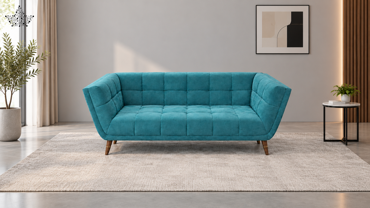 Ardas Celeste Velvet Sofa – Aqua