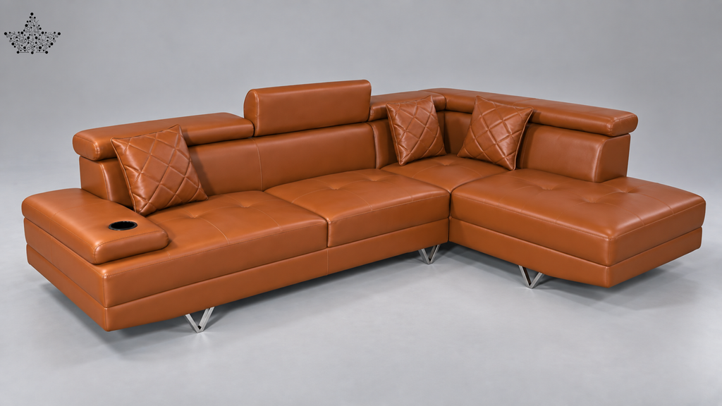 Ardas Havana Leather Sectional Sofa