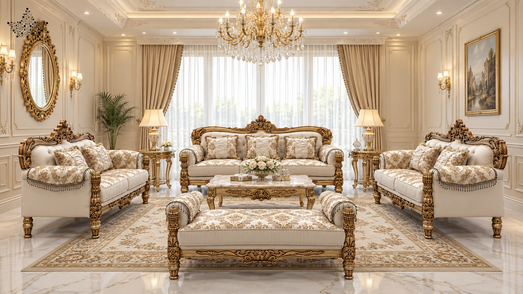 Ardas Maharaja Royal Carved Sofa Set