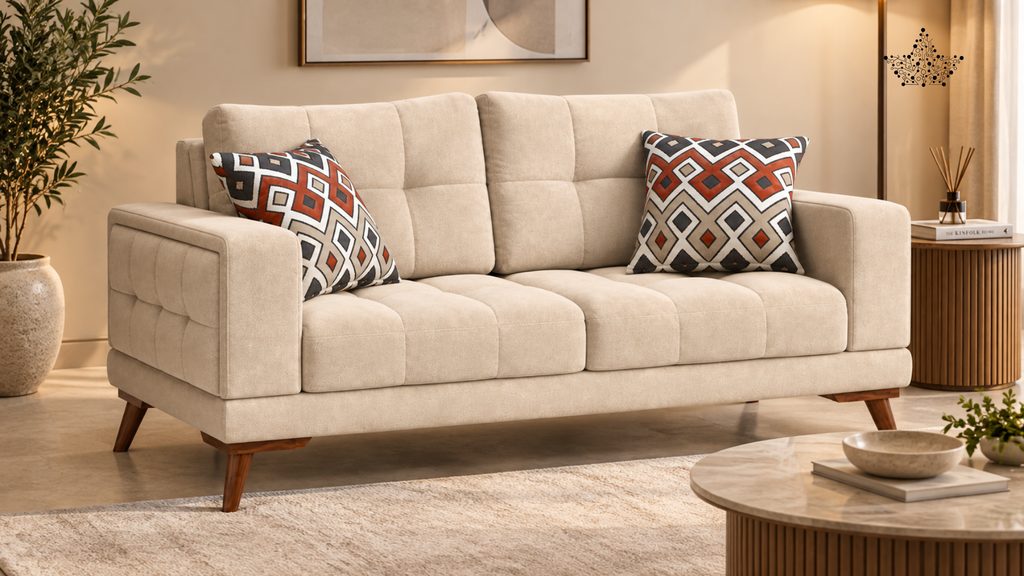 Ardas Nordic Tufted 2-Seater Sofa